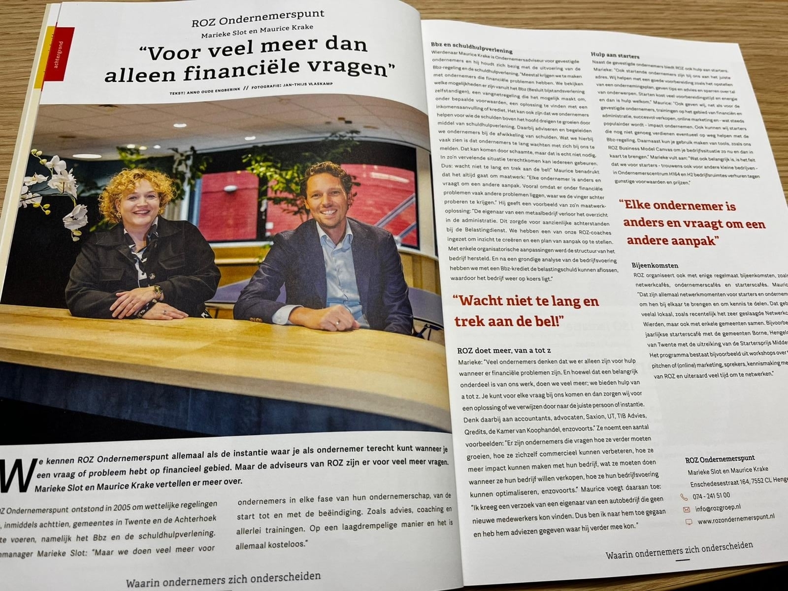 artikel in Ondernemersmagazine