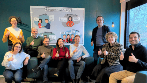 team blij met resultaten
